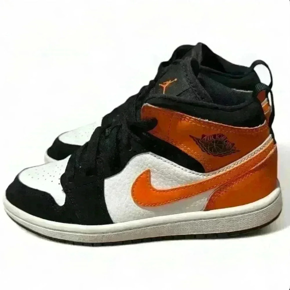RARE- Air Jordan 1 Mid Shattered Backboard Kids Sneakers Size 13C Multicolor - Picture 7 of 9